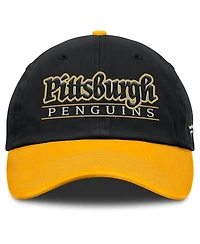 Fanatics Men's Black/Gold Pittsburgh Penguins Heritage Home Ice Two-Tone Adjustable Hat
