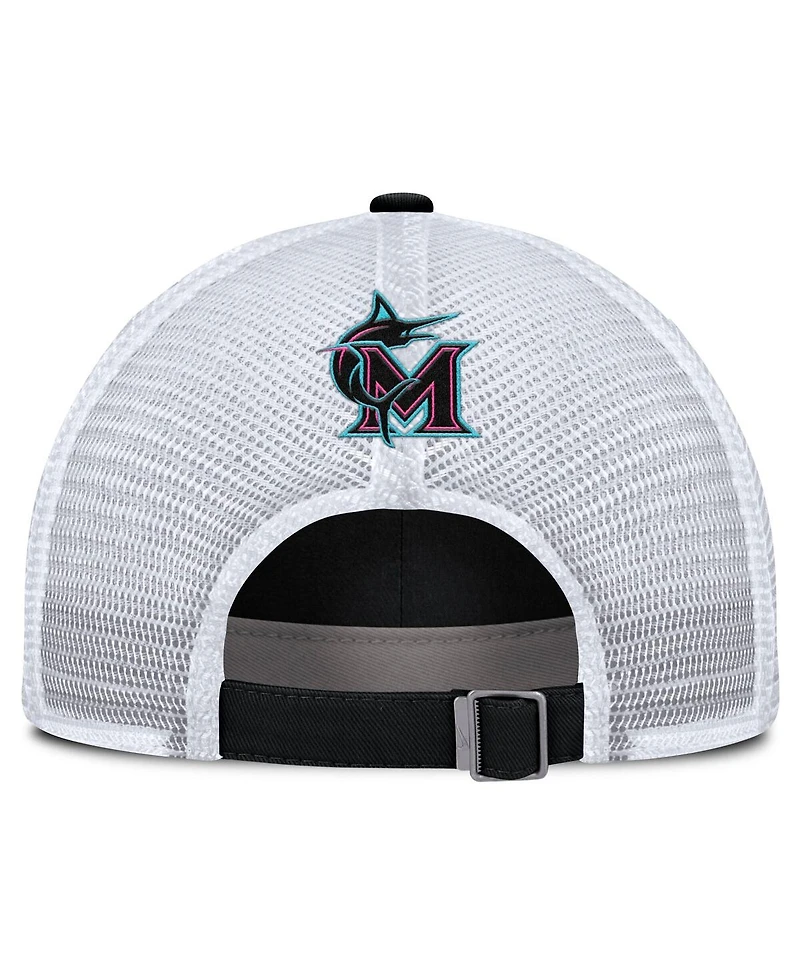 Nike Men's and Women's Black/White Miami Marlins 2025 City Connect Trucker Adjustable Hat