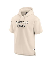 Fanatics Men's Cream Buffalo Bills Elements Future Ground Lettering Short Sleeve Pullover Hoodie