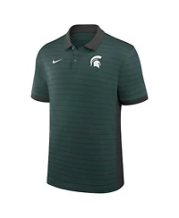 Nike Men's Green Michigan State Spartans 2025 Early Season Coaches Sideline Victory Stripe Performance Polo Shirt