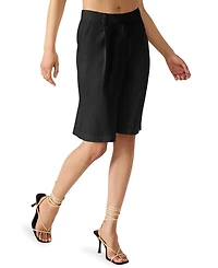Steve Madden Women's Pleated Bermuda Shorts