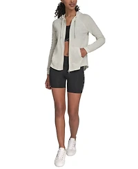 Calvin Klein Performance Ruched-Sleeve Zip Hoodie