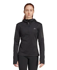 adidas Women's Own The Run Winterized Half-Zip Running Hoodie Sweatshirt