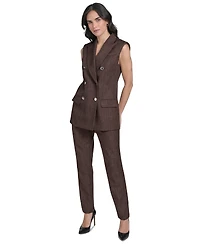 Calvin Klein Petite Double Breasted Sleeveless Blazer