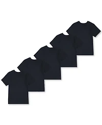 Polo Ralph Lauren Big Boys Crewneck Undershirts, 5 Pack