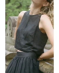 French Connection Women's Birdie Linen-Blend Midi Skirt