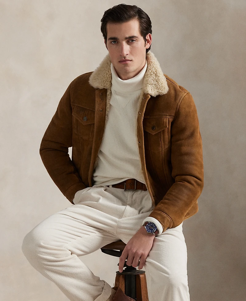 Polo Ralph Lauren Men's Waffle-Knit Fleece Turtleneck