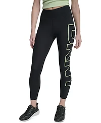 Dkny Sport Women's Logo Balance Compression High-Waist 7/8 Tights