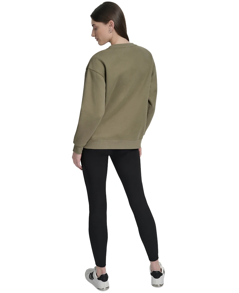 Dkny Sport Women's Medallion-Logo Crewneck Sweatshirt