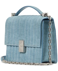 kate spade new york Deco Denim Chain Leather Shoulder Bag