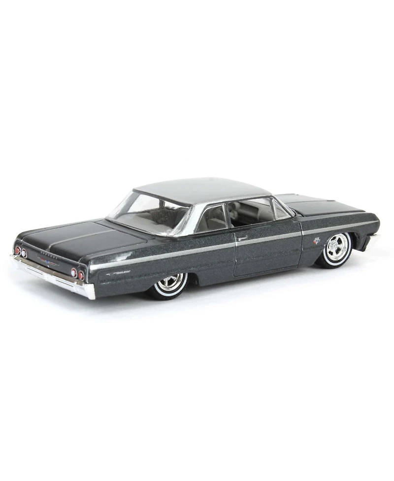 1/64 1964 Chevrolet Bel Air Gray & Silver California Lowriders