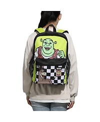 Shrek & Donkey Swamp & Checkered Backgrounds 16” Backpack for boys