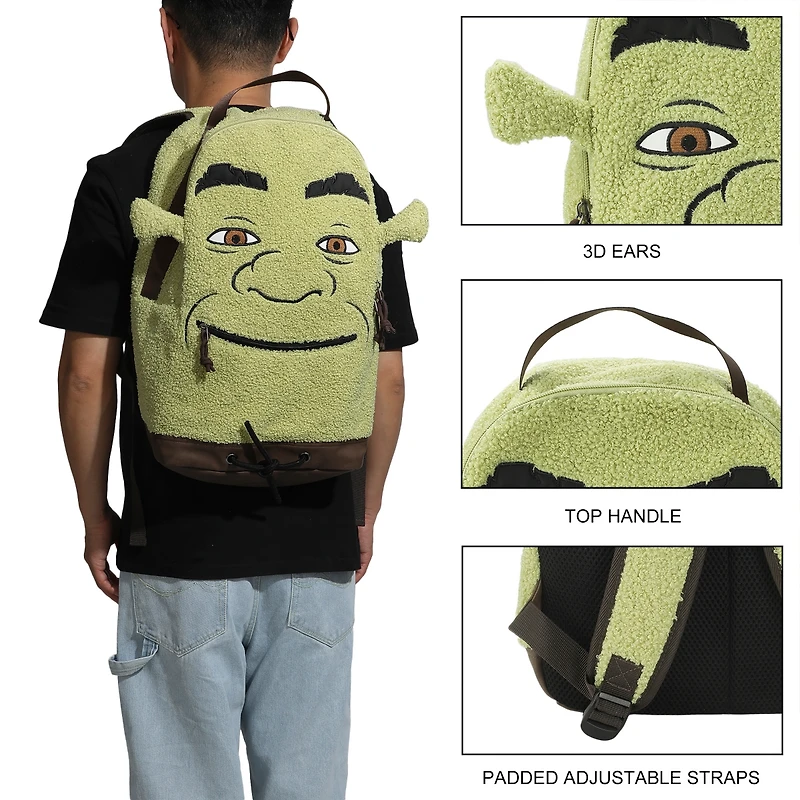 Shrek Character 17.5” Green Backpack