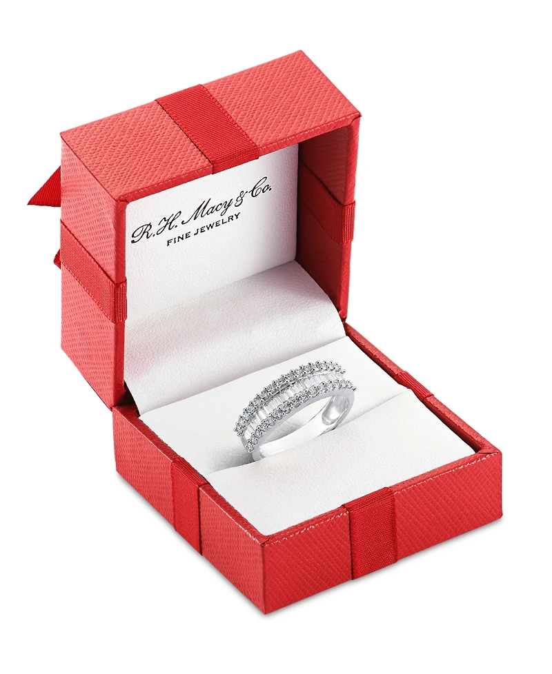 Diamond Baguette Cluster Band (1 ct. t.w.) 14k White, Yellow or Rose Gold