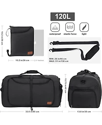 Vs Vogshow 120L Duffle Bag for Travel, Large Foldable Waterproof Travel Duffel Bags Weekender Overnight Bag for Men and Women with Shoe Compartment Ba