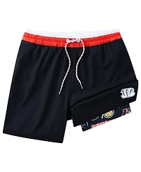 Chubbies Men's 5.5" Black Cincinnati Bengals Lined Classic Swim Trunks