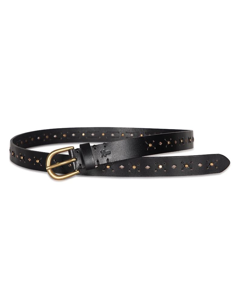 Frye Women's Beaded Perf Belt
