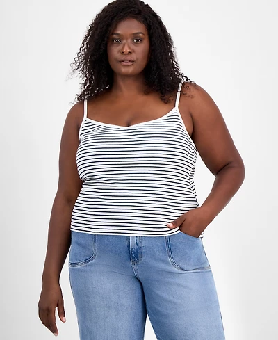 On 34th Trendy Plus Striped Camisole Tank Top, Macy's Exclusive