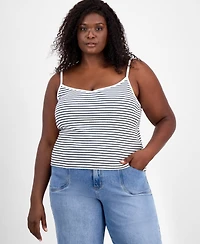 On 34th Trendy Plus Striped Camisole Tank Top, Macy's Exclusive