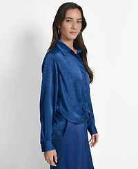 Dkny Women's Long-Sleeve Twist-Front Blouse