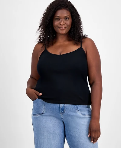 On 34th Trendy Plus Striped Camisole Tank Top, Macy's Exclusive