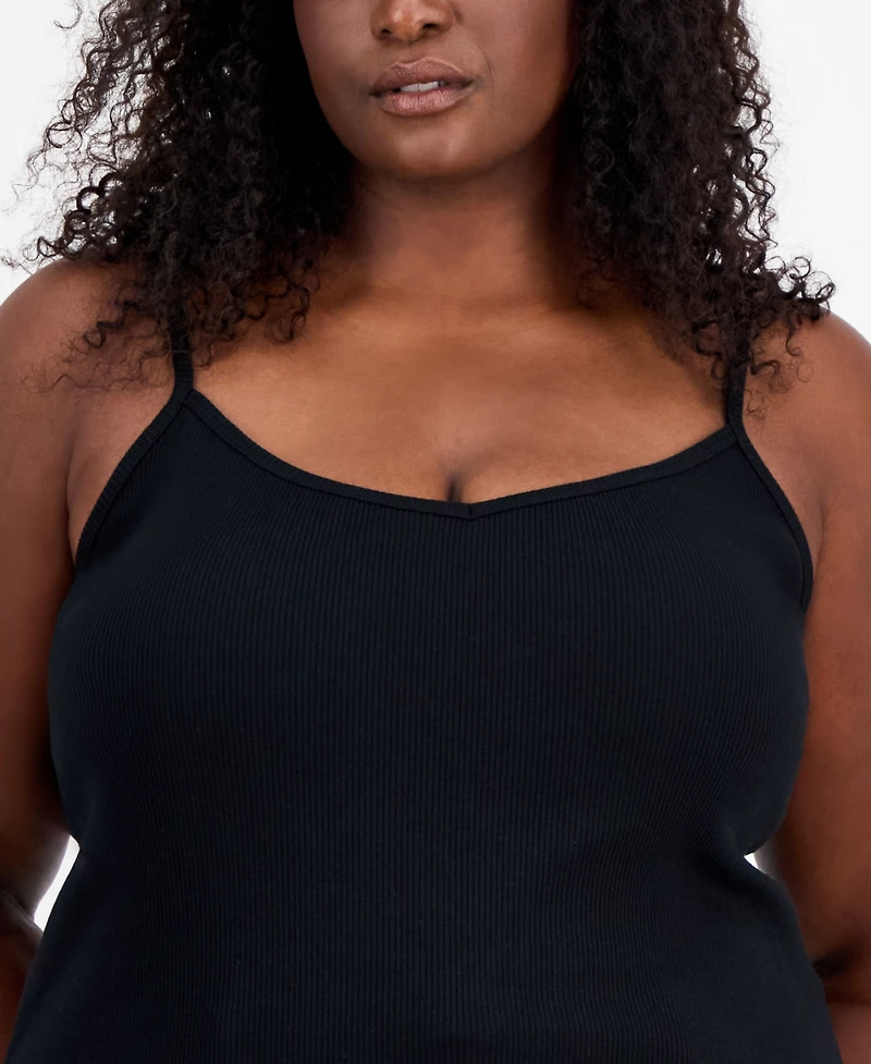 On 34th Trendy Plus Striped Camisole Tank Top, Macy's Exclusive