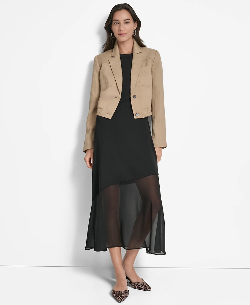Dkny Women's Long-Sleeve Cropped Blazer