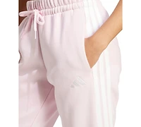 adidas Women's Essentials Three Stripes Fleece Slim Pants