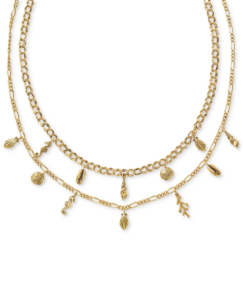 Kendra Scott Gold-Tone Alexa Multi Strand Necklace, 16-1/2" + 3" extender