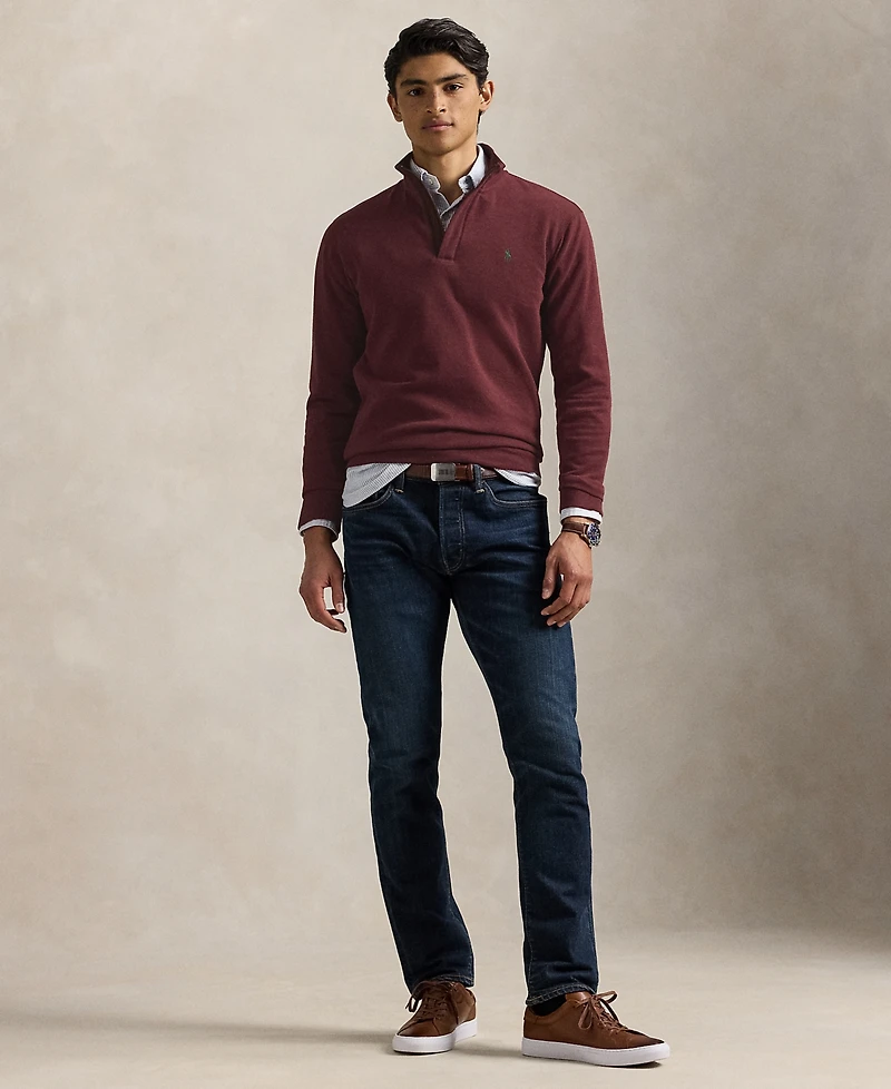 Polo Ralph Lauren Men's Luxury Jersey Quarter-Zip Pullover Sweater