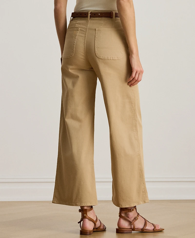Lauren Ralph Petite Stretch Chino Wide-Leg Cropped Pants
