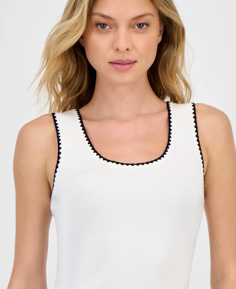 T Tahari Women's Sleeveless Scoop-Neck Knit Top
