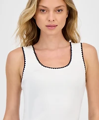 T Tahari Women's Sleeveless Scoop-Neck Knit Top