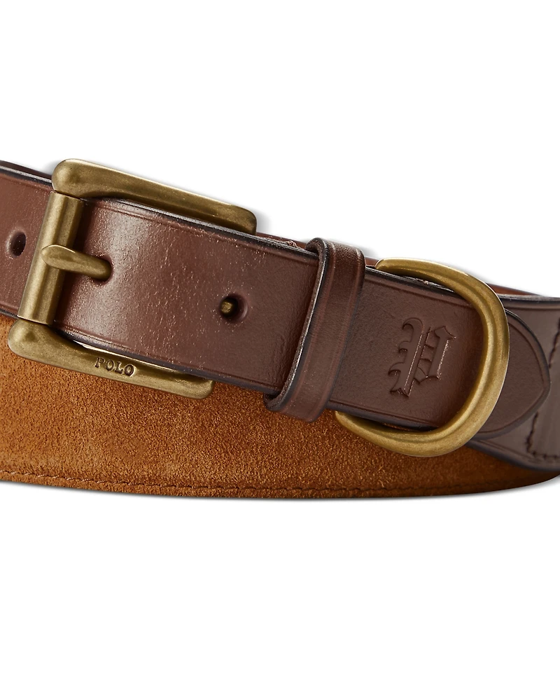 Polo Ralph Lauren Men's Leather-Trim Suede Belt