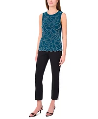Msk Women's Scalloped-Hem Tank Top