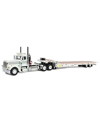 First Gear Dcp 1/64 White Peterbilt 389 with Landoll 440 Series Traveling Axle Trailer 60-2038