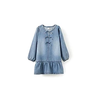 Cotton On Little Girls Little/Big Betty Bow Front Denim Dress