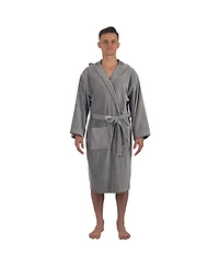 Alpine Swiss Men's Dane Hooded Bathrobe Cotton Terry Cloth Luxury Hotel Spa Robe