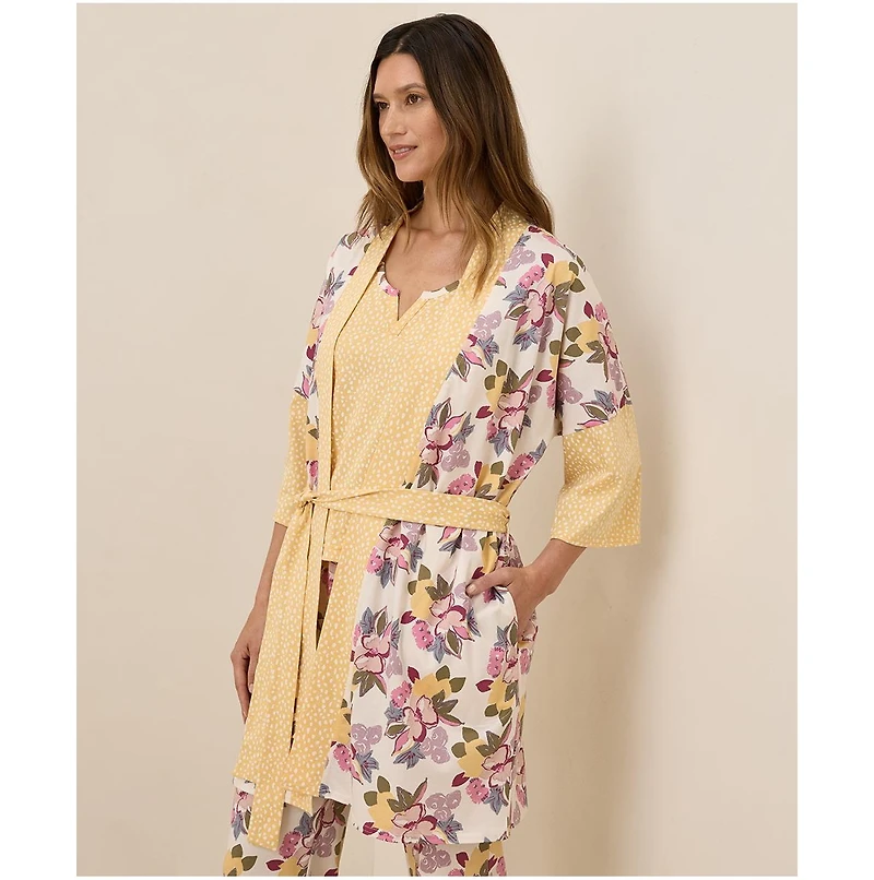Pact Women's Organic Cotton Staycation Short Robe
