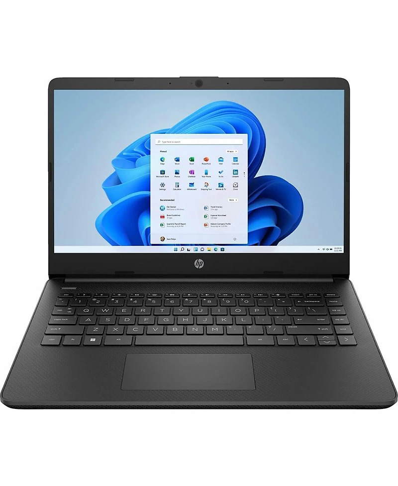 Hp 14-dq3110nr 14" Hd Laptop, Intel Celeron N4500 1.1GHz, 4GB Ram, 64GB eMMC, Windows 11 Home S Mode, Jet Black
