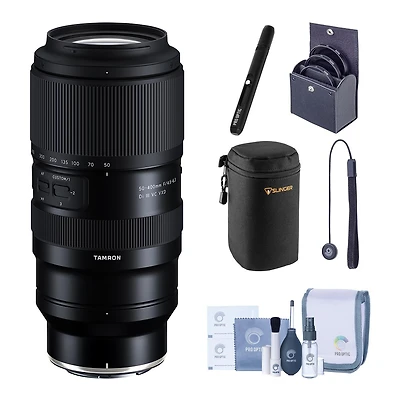 Tamron 50-400mm f/4.5-6.3 Di Iii Vc Vxd Lens for Nikon Z Bundle with Filter Kit, Lens Case, Lens Cleaner