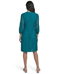 Jessica Howard Petite 3/4-Sleeve Lace Shift Dress