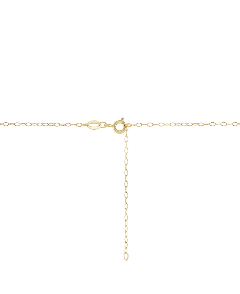 Cultured Freshwater Pearl (8mm) & Lab Grown White Sapphire (3/4 ct. t.w.) Flower Pendant Necklace in 14k Gold-Plated Sterling Silver, 16" + 2" extende