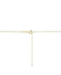 Cultured Freshwater Pearl (8mm) & Lab Grown White Sapphire (3/4 ct. t.w.) Flower Pendant Necklace in 14k Gold-Plated Sterling Silver, 16" + 2" extende