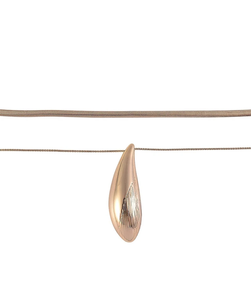 Laundry by Shelli Segal Gold Tone 2pc Pendant Necklace Set