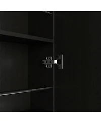 Depot E-shop Charlotte Xl Shoe Rack, Five Interior Shelves, Mirror, Single Door Cabinet