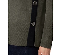 Melissa Paige Petite Tipped Side-Button Tunic Sweater