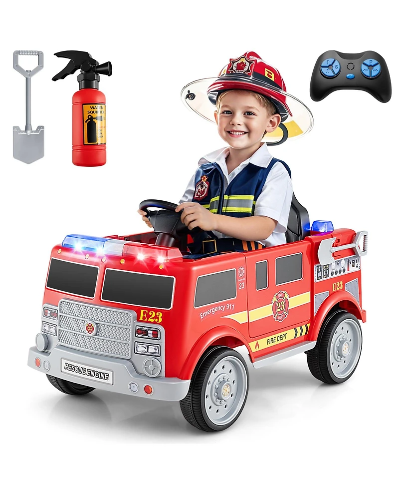 Kids Ride on Fire Truck with Remote Control and Extinguisher