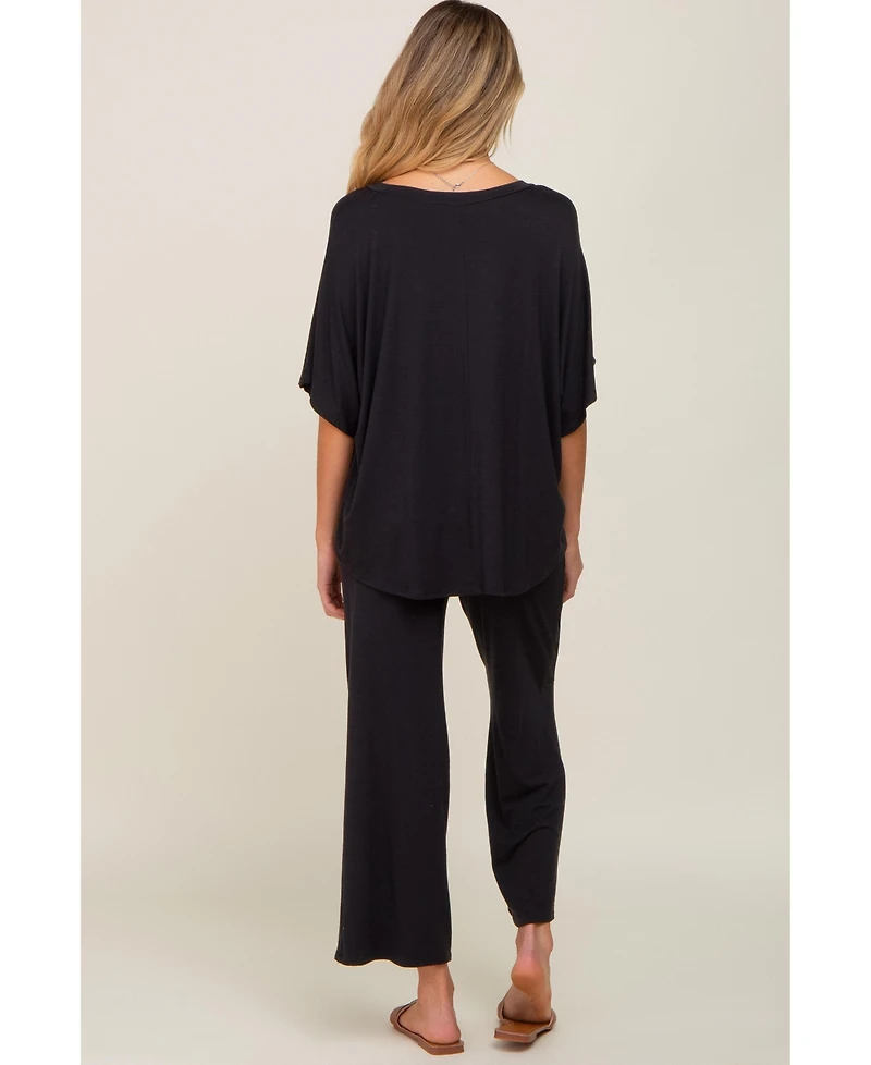 Pinkblush Maternity Black Cropped Pant Set