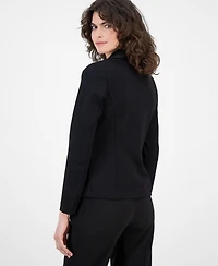 Anne Klein Petite Textured Motorcycle Jacket